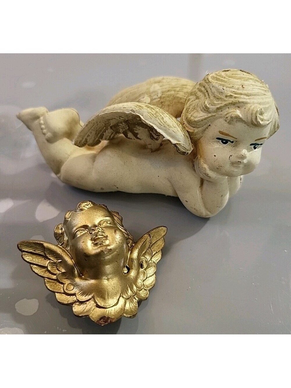 Vintage 2 Cherub Ornaments Germany Christmas Ornaments